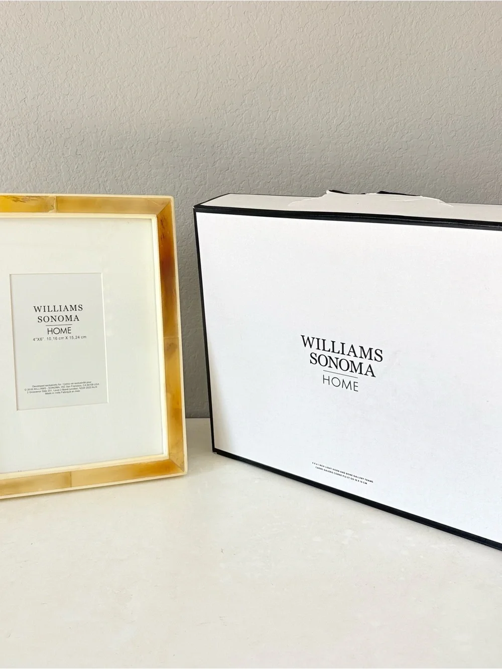 Williams Sonoma Amber-Tone Resin Picture Frame